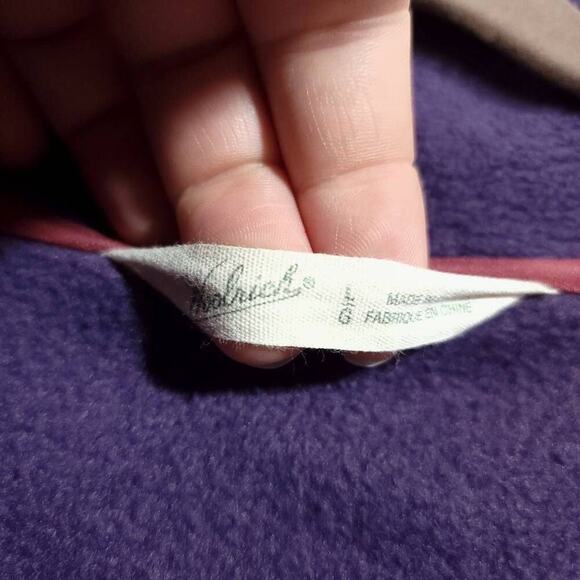 Woolrich Purple Fleece Jacket Womens Full Zip Soft Warm Coat Pockets Size Large​ - Picture 5 of 8